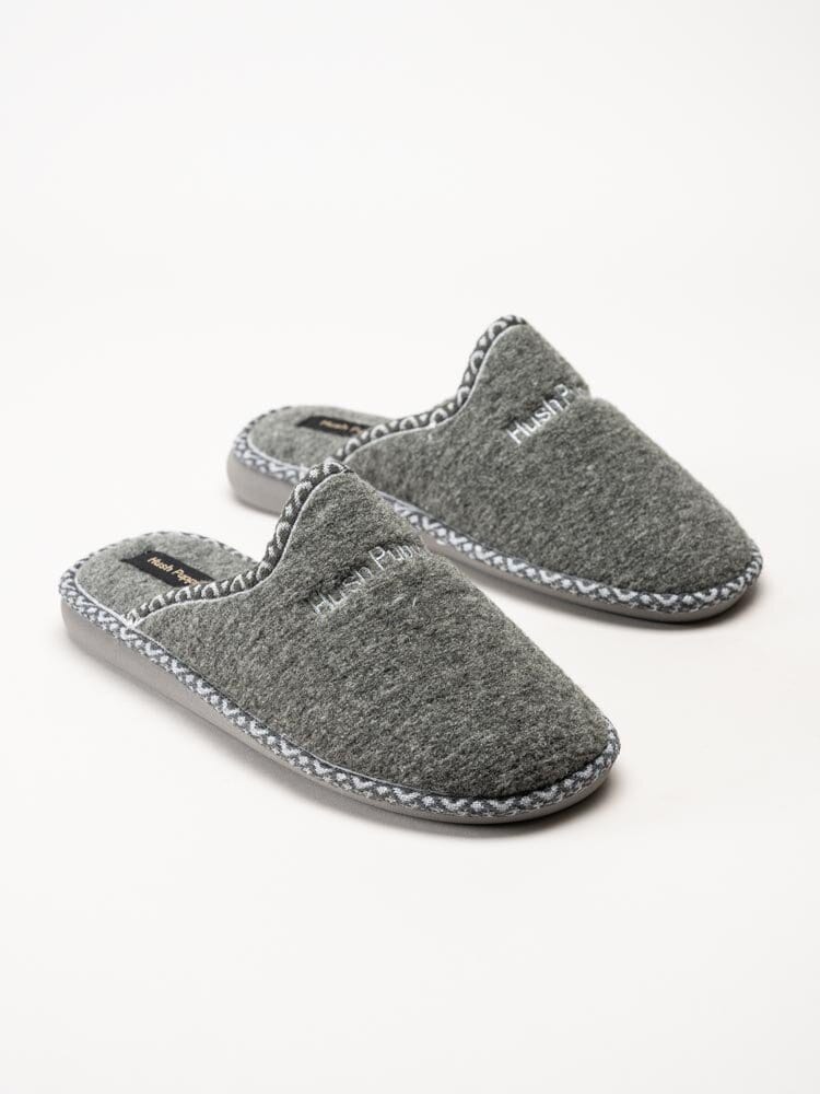 Hush Puppies - 4901 - Grå slip in filt-tofflor