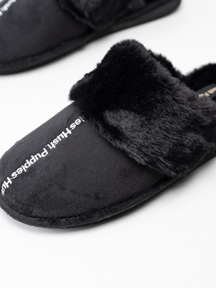 Hush Puppies - Slipper logo - Svarta slip in tofflor