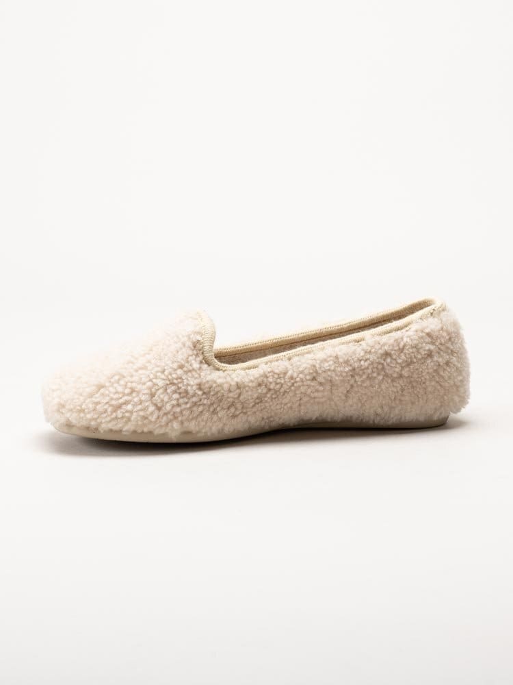 Shepherd - Engla - Beige slip on fårskinnstofflor