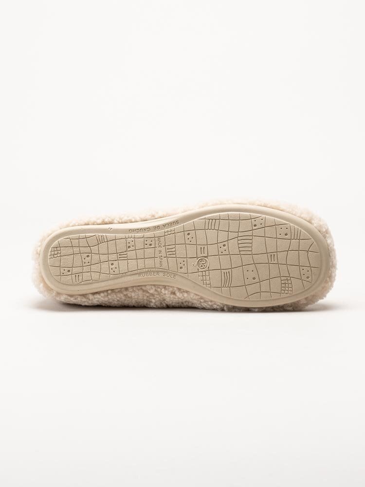 Shepherd - Engla - Beige slip on fårskinnstofflor