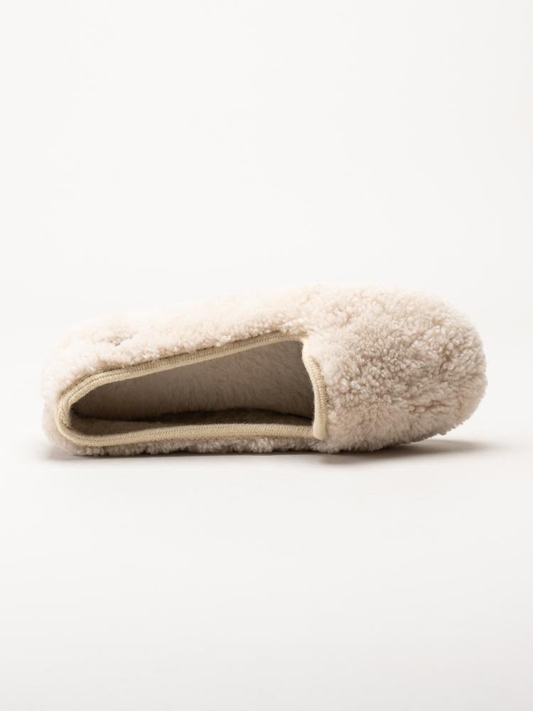 Shepherd - Engla - Beige slip on fårskinnstofflor