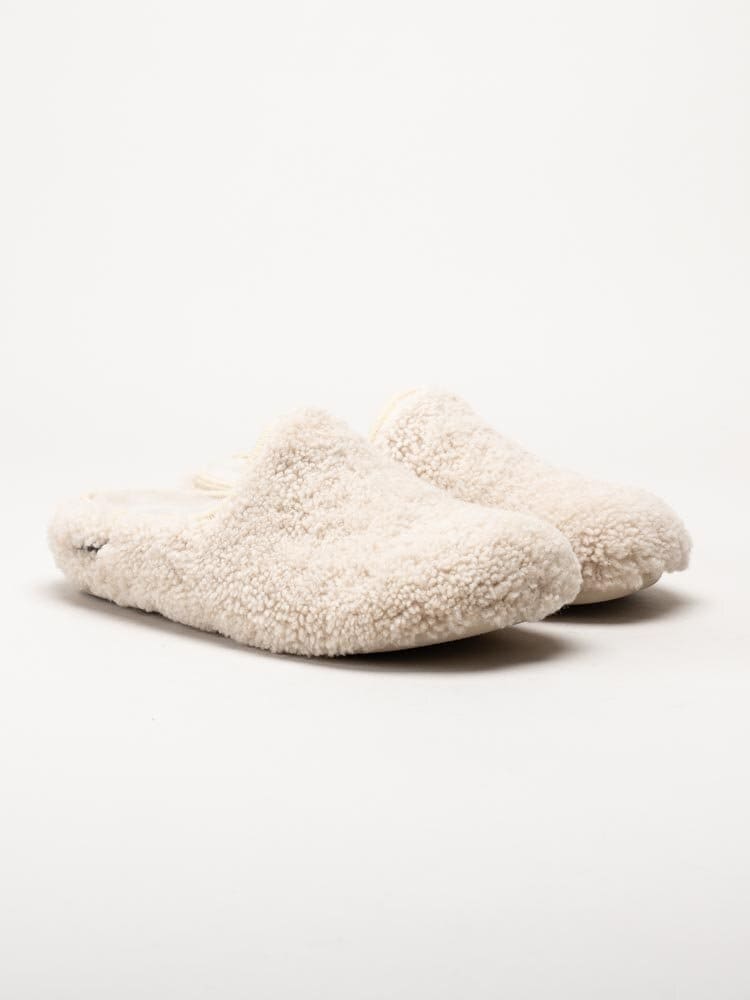 Shepherd - Rosie - Beige fluffiga slip in tofflor