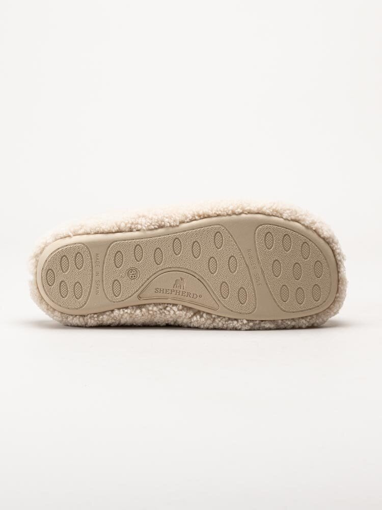Shepherd - Rosie - Beige fluffiga slip in tofflor