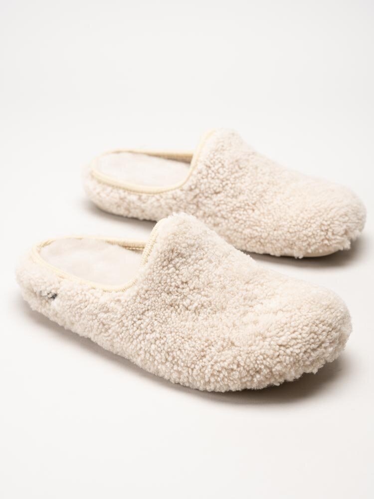 Shepherd - Rosie - Beige fluffiga slip in tofflor