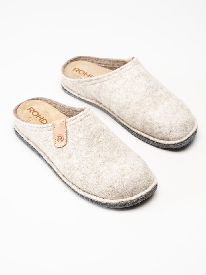 Rohde Pantofole Donna Lucca 6825 - Chiusura Regolabile In Velcro, Suola In Feltro, Plantare In Pelle