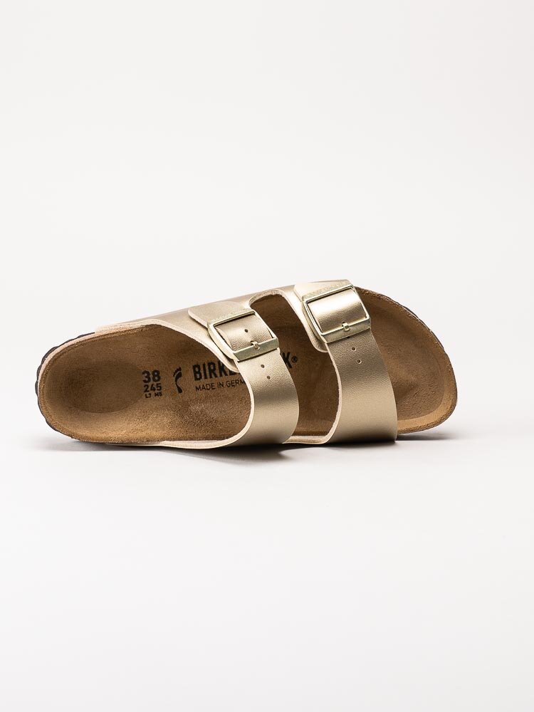 Birkenstock - Arizona - Guldmetallic slip in sandaler med smal läst