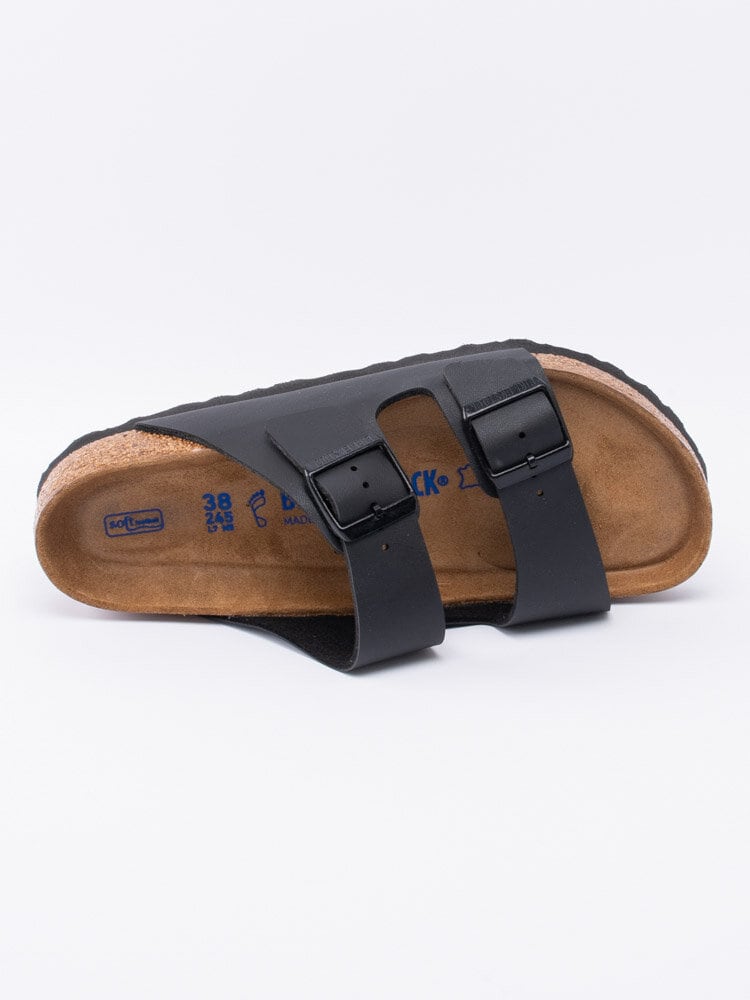 Birkenstock - Arizona SFB regular - Svarta slip in sandaler med normal läst