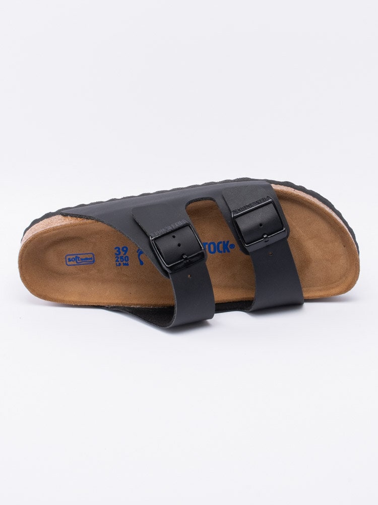 Birkenstock - Arizona SFB narrow - Svarta slip in sandaler med smal läst