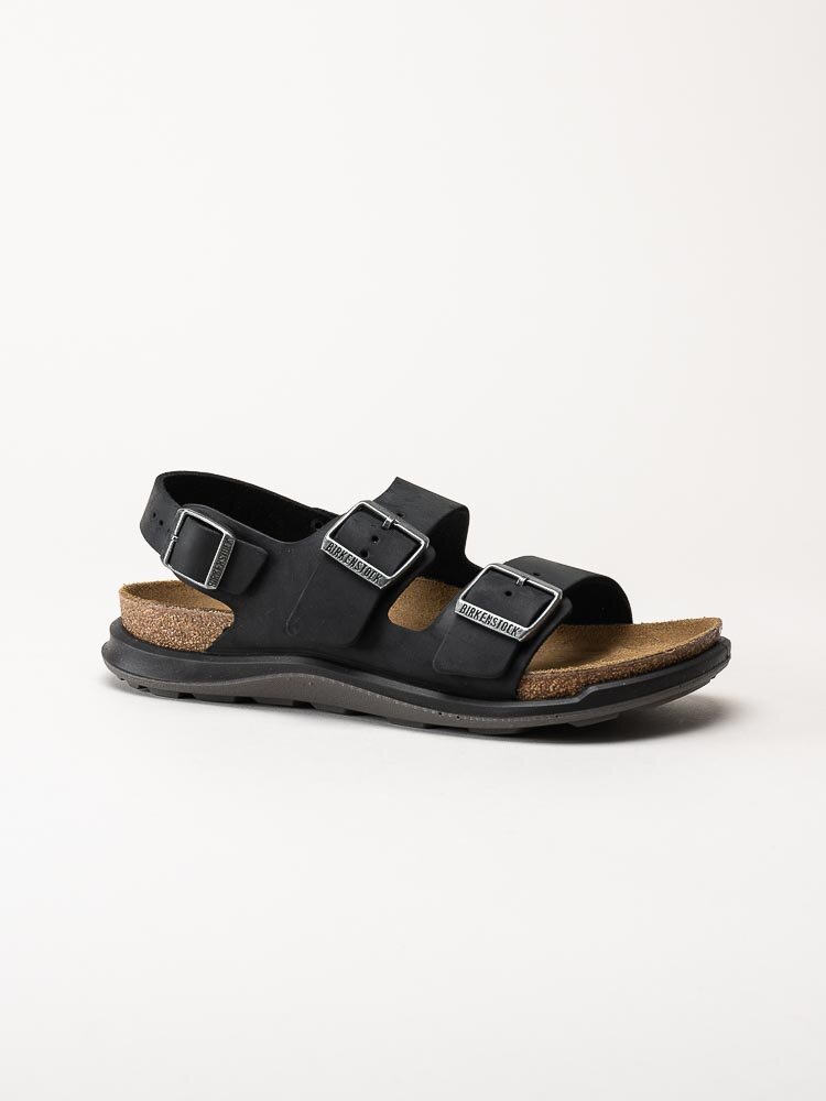 Birkenstock - Milano crosstown - Svarta sportiga sandaler i oljad nubuck