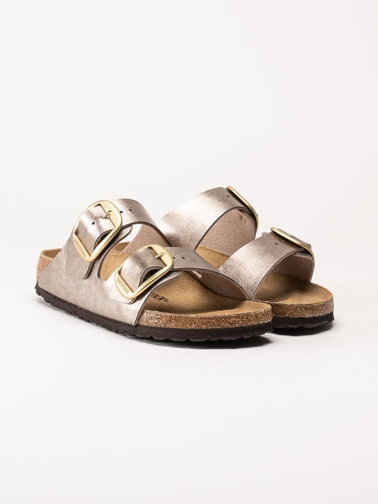 Birkenstock - Arizona Big Buckle - Guldmetallic slip in sandaler med smal läst