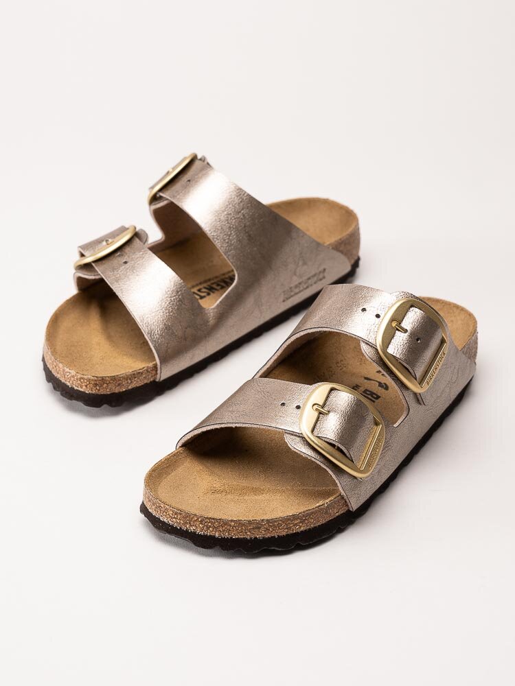 Birkenstock - Arizona Big Buckle - Guldmetallic slip in sandaler med smal läst