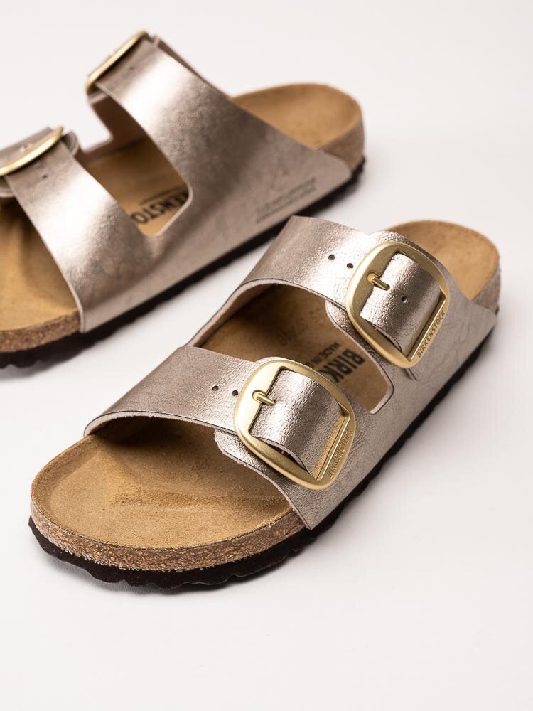 Birkenstock - Arizona Big Buckle - Guldmetallic slip in sandaler med smal läst