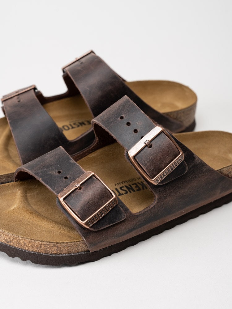 Birkenstock - Arizona oiled leather - Mörkbruna slip in sandaler