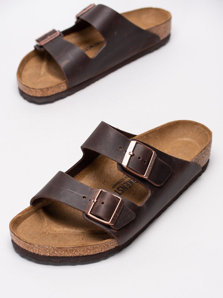 Birkenstock - Arizona oiled leather - Slip in sandaler med klassisk sula