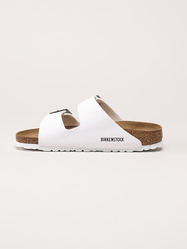 Birkenstock - Arizona - Vita slip in sandaler med smal läst