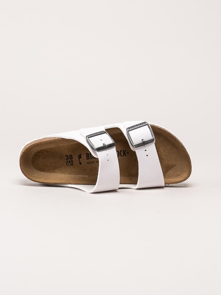Birkenstock - Arizona - Vita slip in sandaler med smal läst