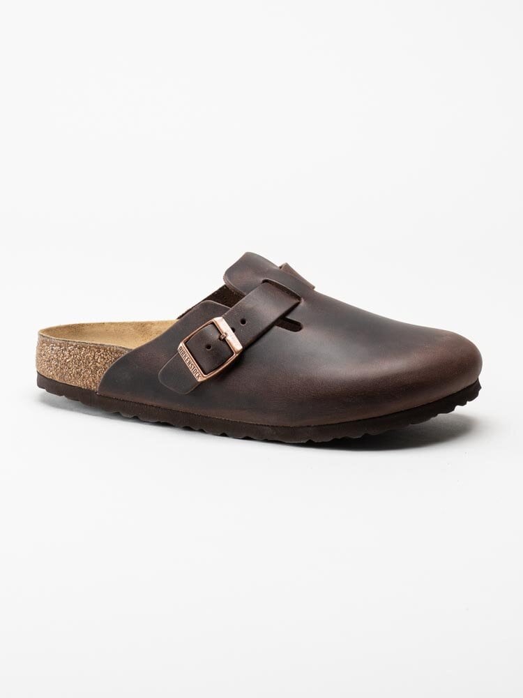 Birkenstock - Boston Boston narrow - Mörkbruna slip-in sandaler