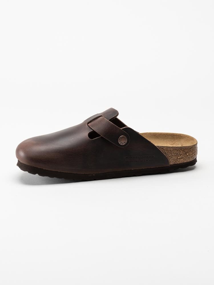 Birkenstock - Boston Boston narrow - Mörkbruna slip-in sandaler