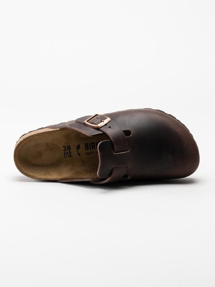 Birkenstock - Boston Boston narrow - Mörkbruna slip-in sandaler