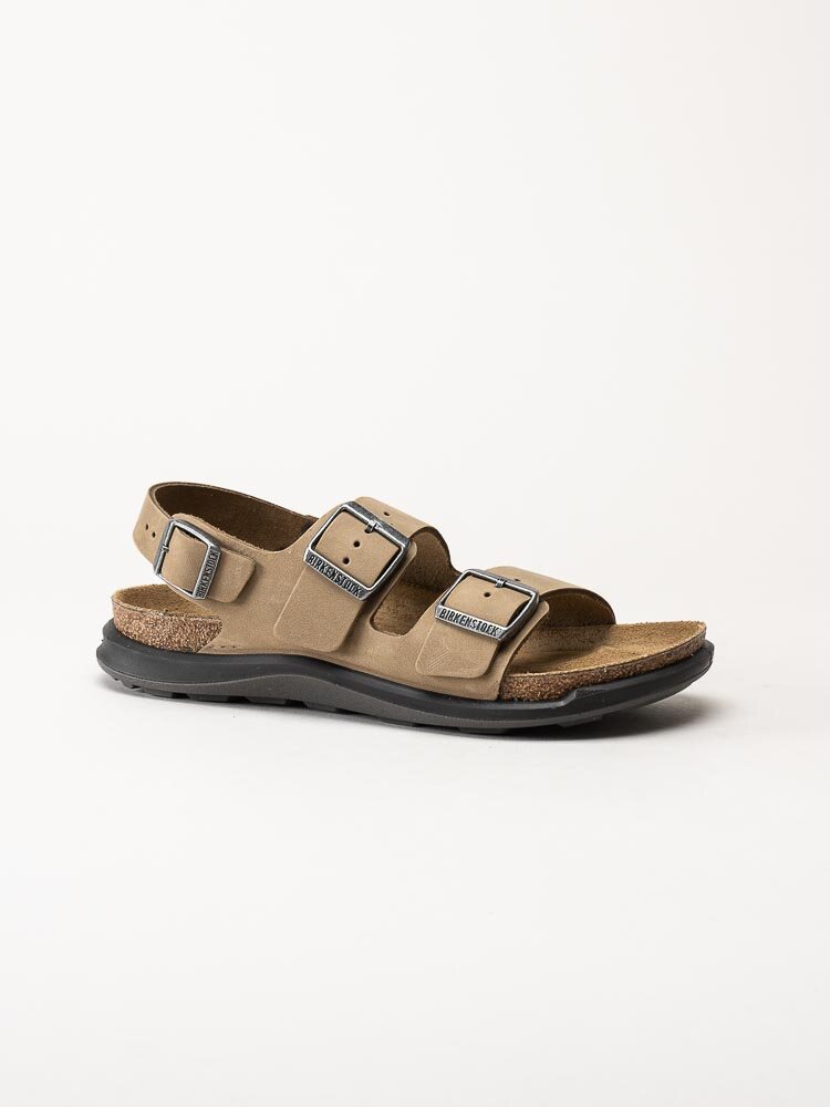 Birkenstock - Milano crosstown - Beige sportiga sandaler i oljad nubuck