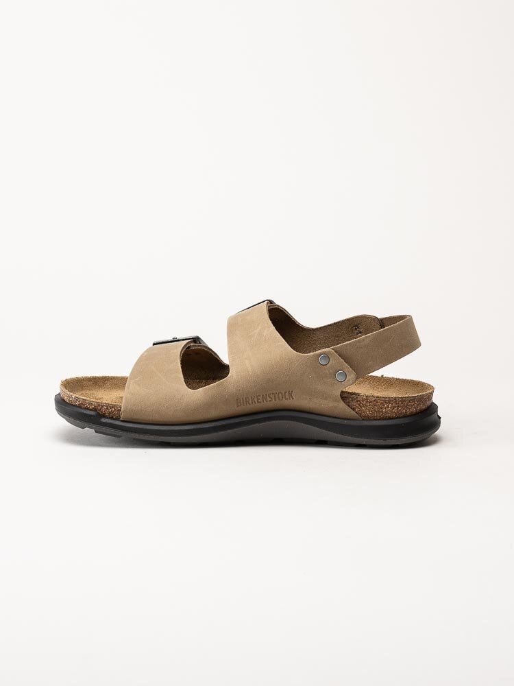 Birkenstock - Milano crosstown - Beige sportiga sandaler i oljad nubuck