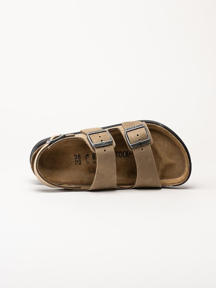 Birkenstock - Milano crosstown - Beige sportiga sandaler i oljad nubuck