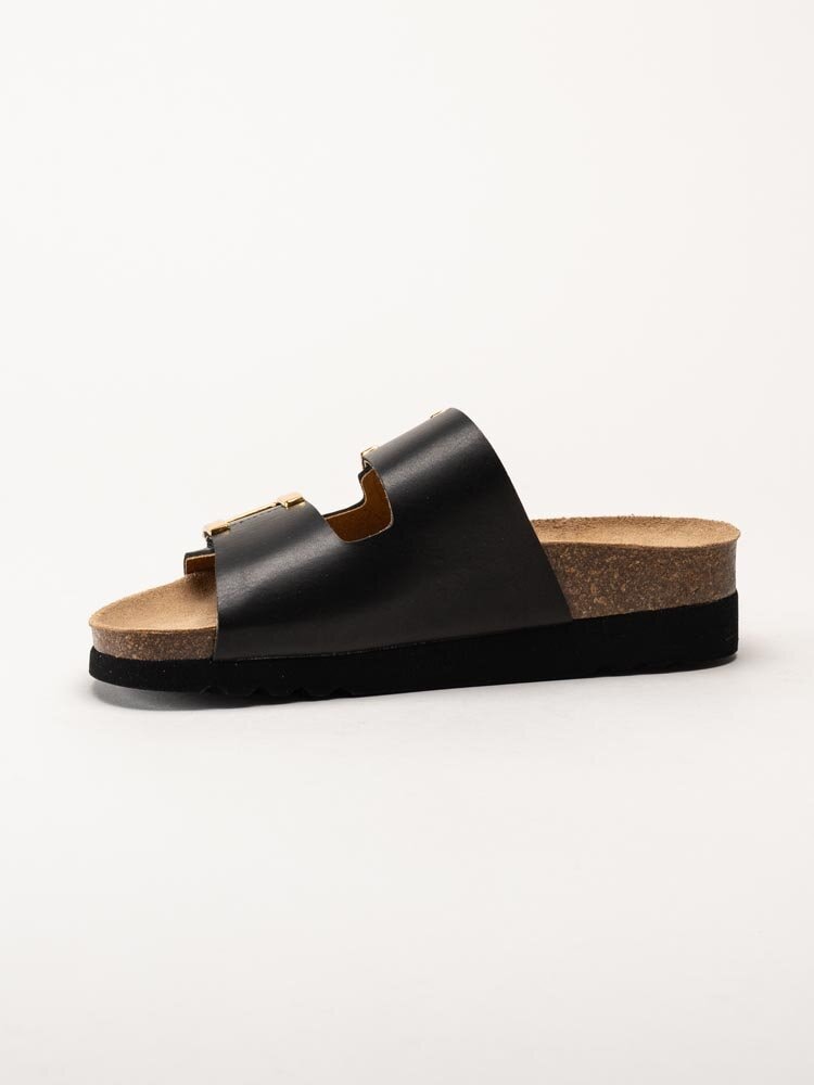 Scholl - Monterey - Svarta slip in sandaler i skinn