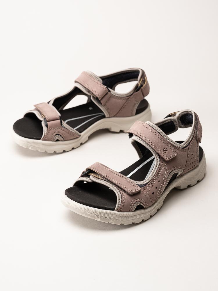 Ecco - Onroads W Sandal - Rosa sportiga sandaler i nubuck