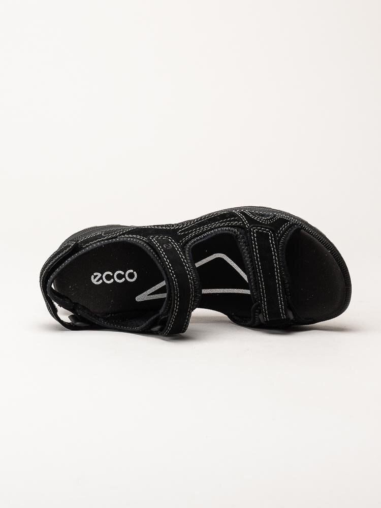 Ecco - Onroads W Sandal - Svarta sportiga sandaler i nubuck