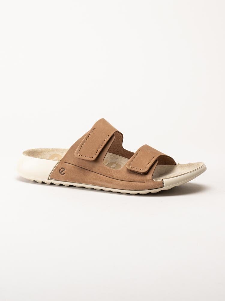 Ecco - Cozmo W Sandal Flat - Ljusbruna slip in sandaler i oljad nubuck