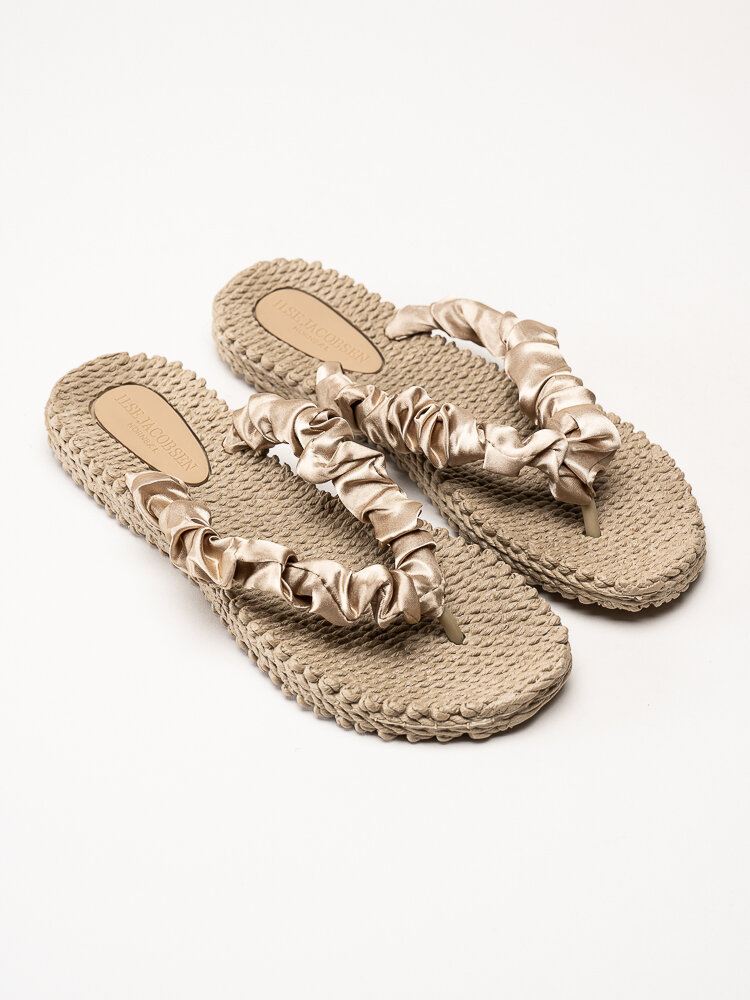 Ilse Jacobsen - Cheerful06 - Bruna flip flop med satinremmar