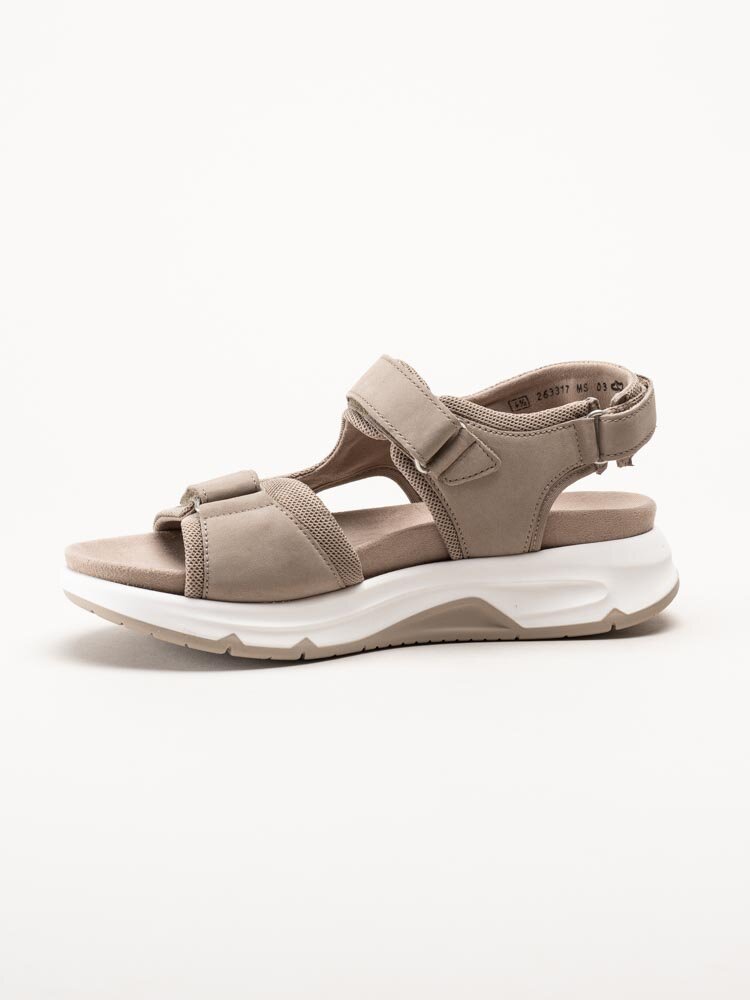 Gabor - Rollingsoft - Beige sandaler i nubuck