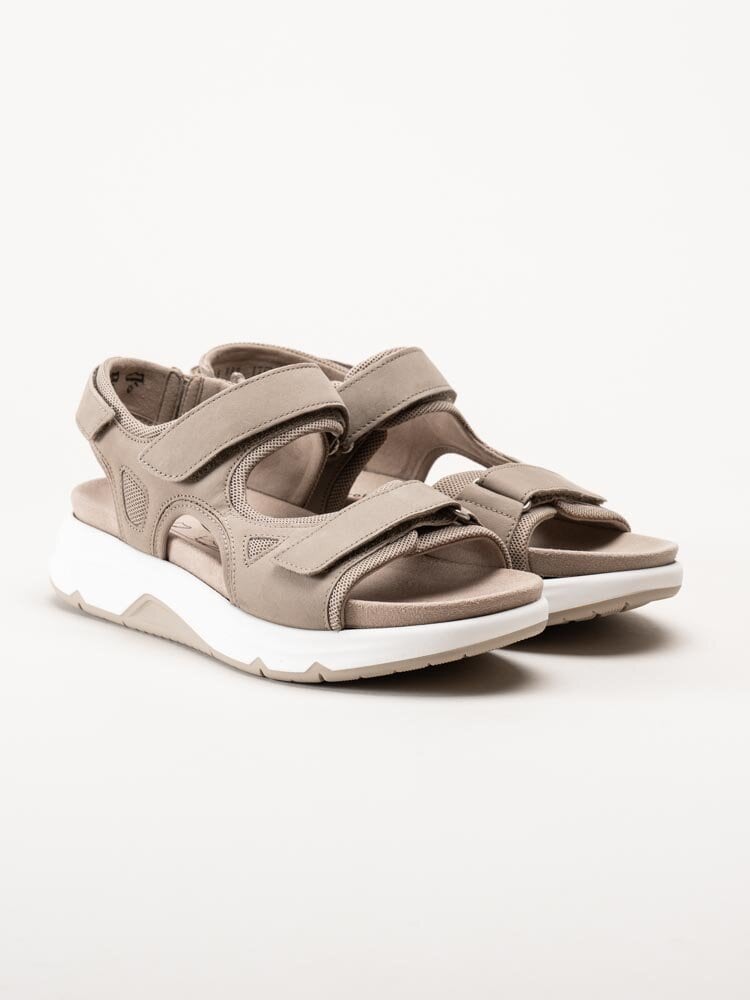 Gabor - Rollingsoft - Beige sandaler i nubuck