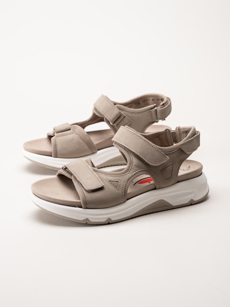 Gabor - Rollingsoft - Beige sandaler i nubuck