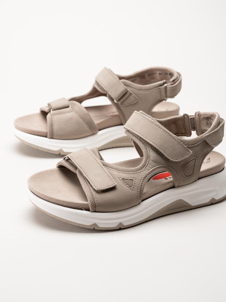 Gabor - Rollingsoft - Beige sandaler i nubuck