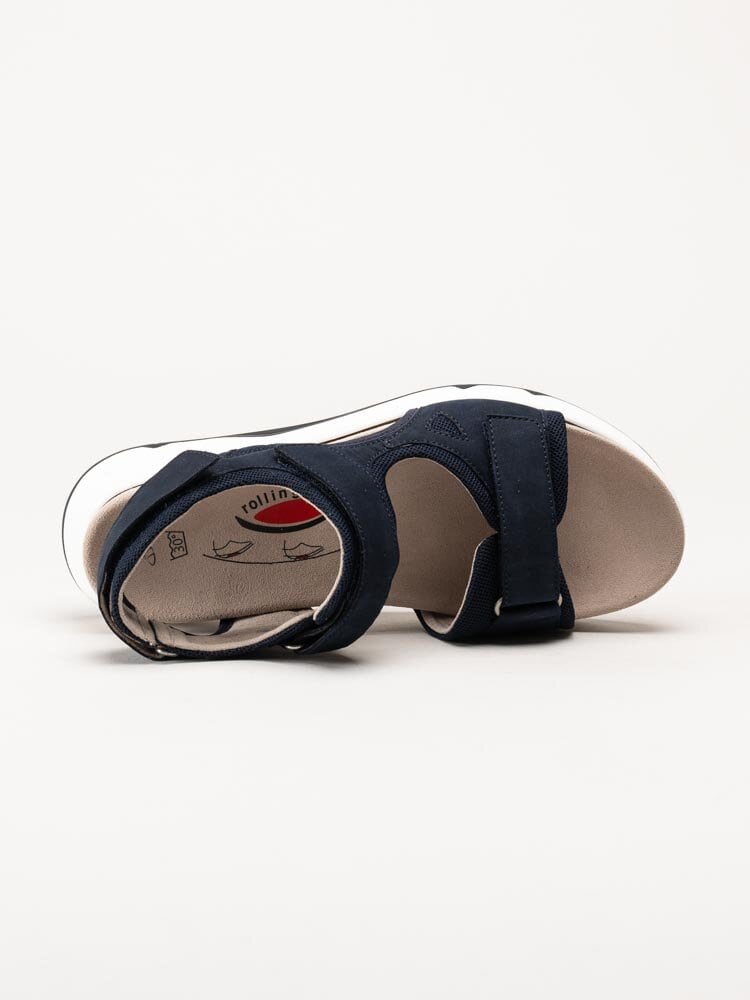 Gabor - Rollingsoft - Mörkblå sandaler i nubuck