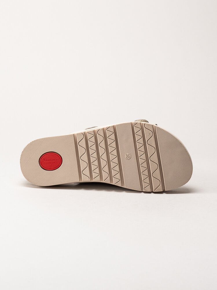 Tamaris Comfort - Vita slip in sandaler i skinn