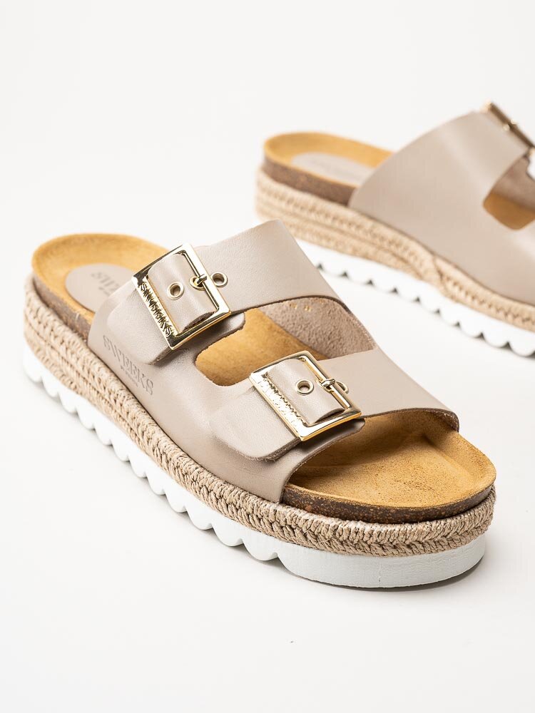 Sweeks - Sonja - Beige slip in sandaler i skinn