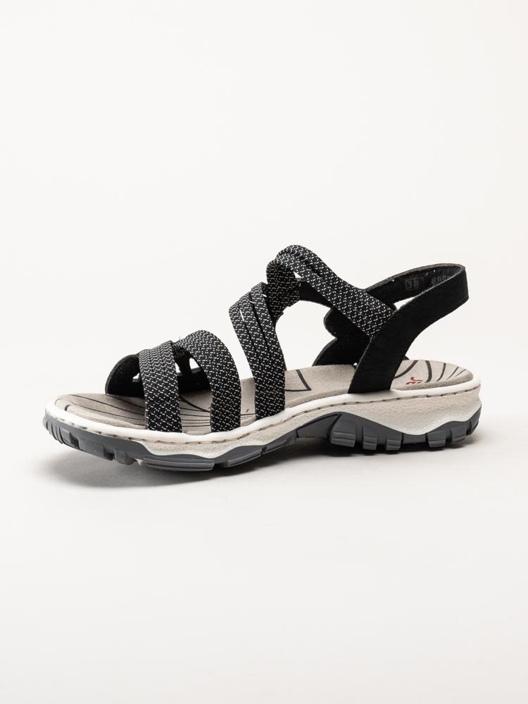 Rieker - Svarta trekking sandaler