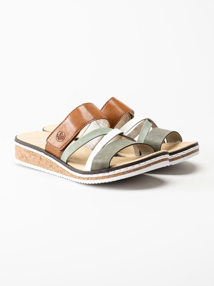 Rieker - Multifärgade slip in sandaler