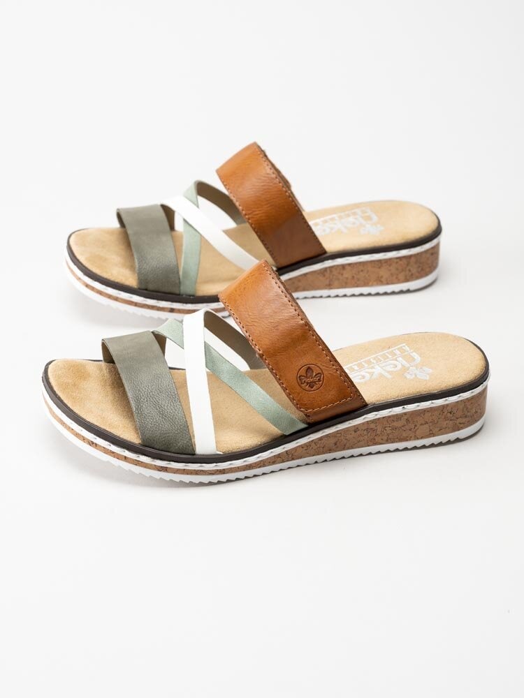 Rieker - Multifärgade slip in sandaler