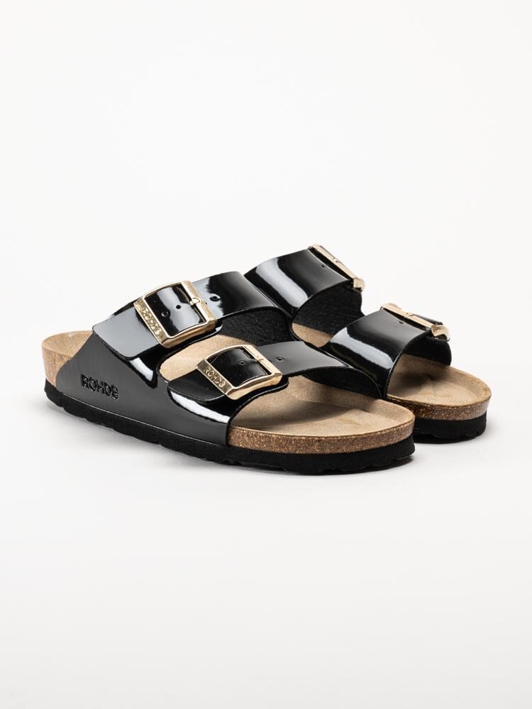 Rohde - Alba - Svarta slip in sandaler i lack