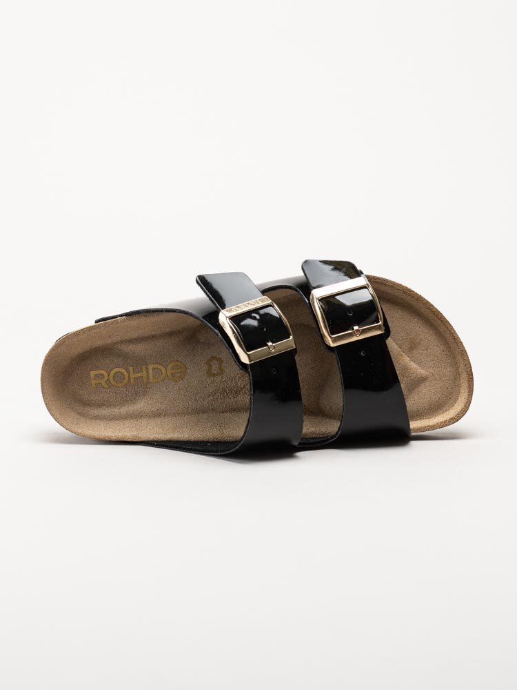 Rohde - Alba - Svarta slip in sandaler i lack