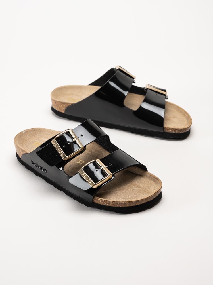 Rohde - Alba - Svarta slip in sandaler i lack