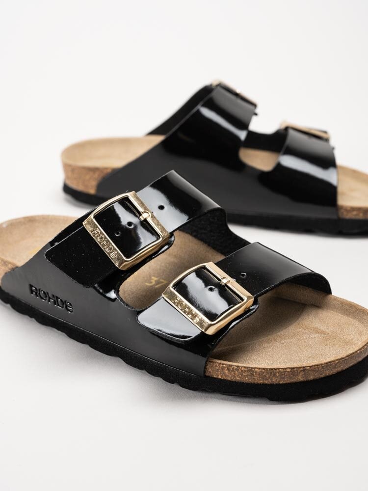 Rohde - Alba - Svarta slip in sandaler i lack