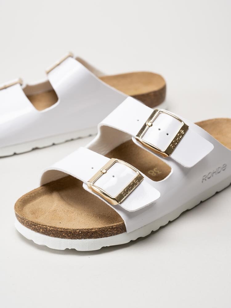 Rohde - Alba - Vita slip in sandaler i lack