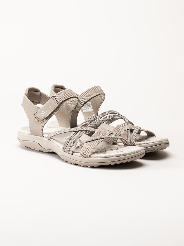 Skechers - Womens Reggae Slim - Beige sportiga sandaler