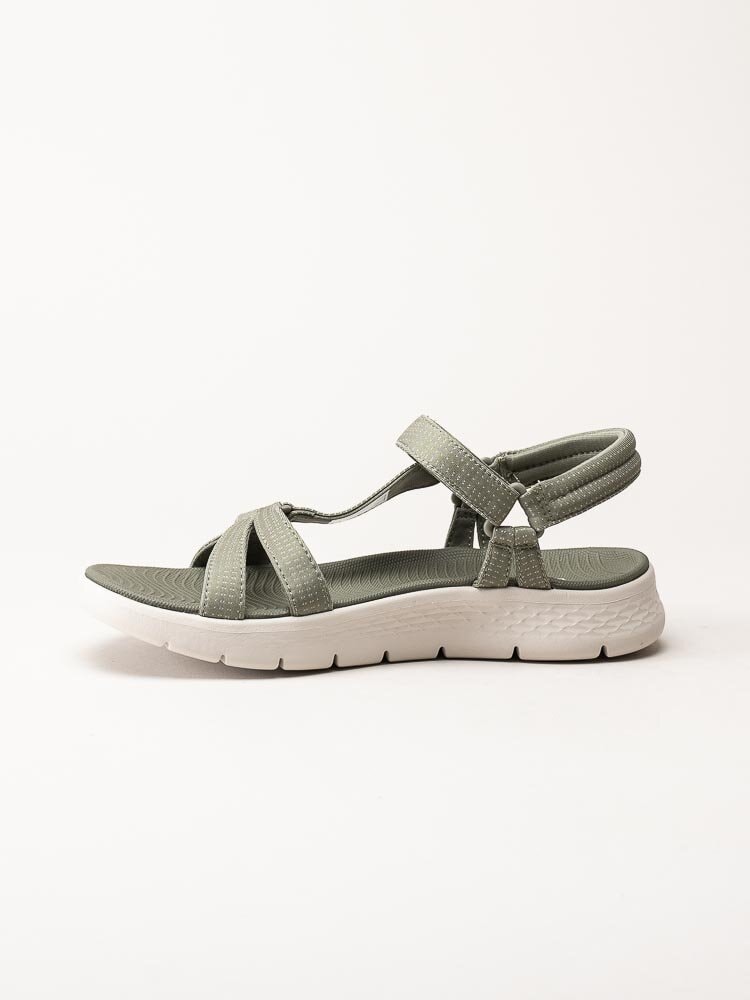 Skechers - Go Walk Flex Sandal - Olivgröna sportiga sandaler