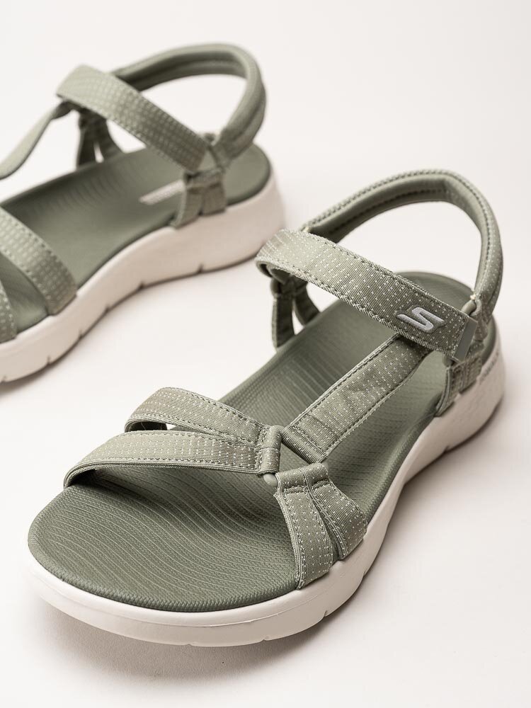 Skechers - Go Walk Flex Sandal - Olivgröna sportiga sandaler