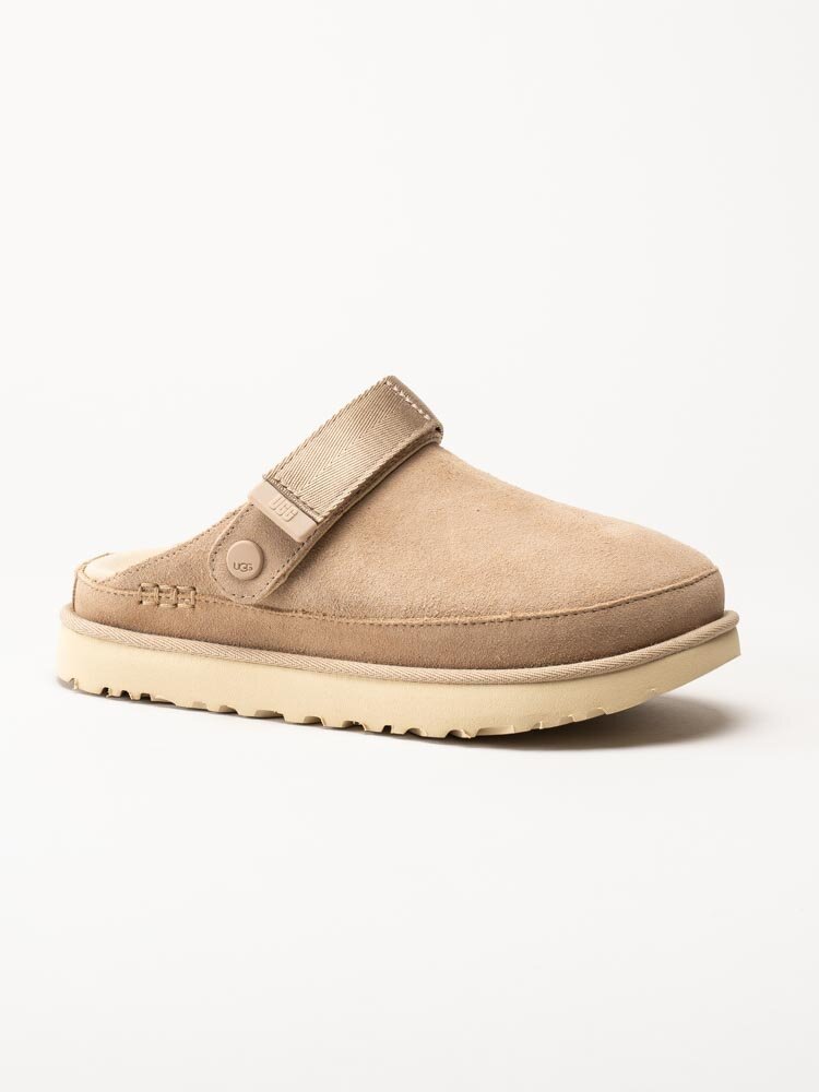 UGG - W Goldenstar Clog - Beiga clogs i mocka